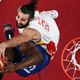Ricky Rubio blocks Bam Adebayo during the Team USA men’s win over Spain.